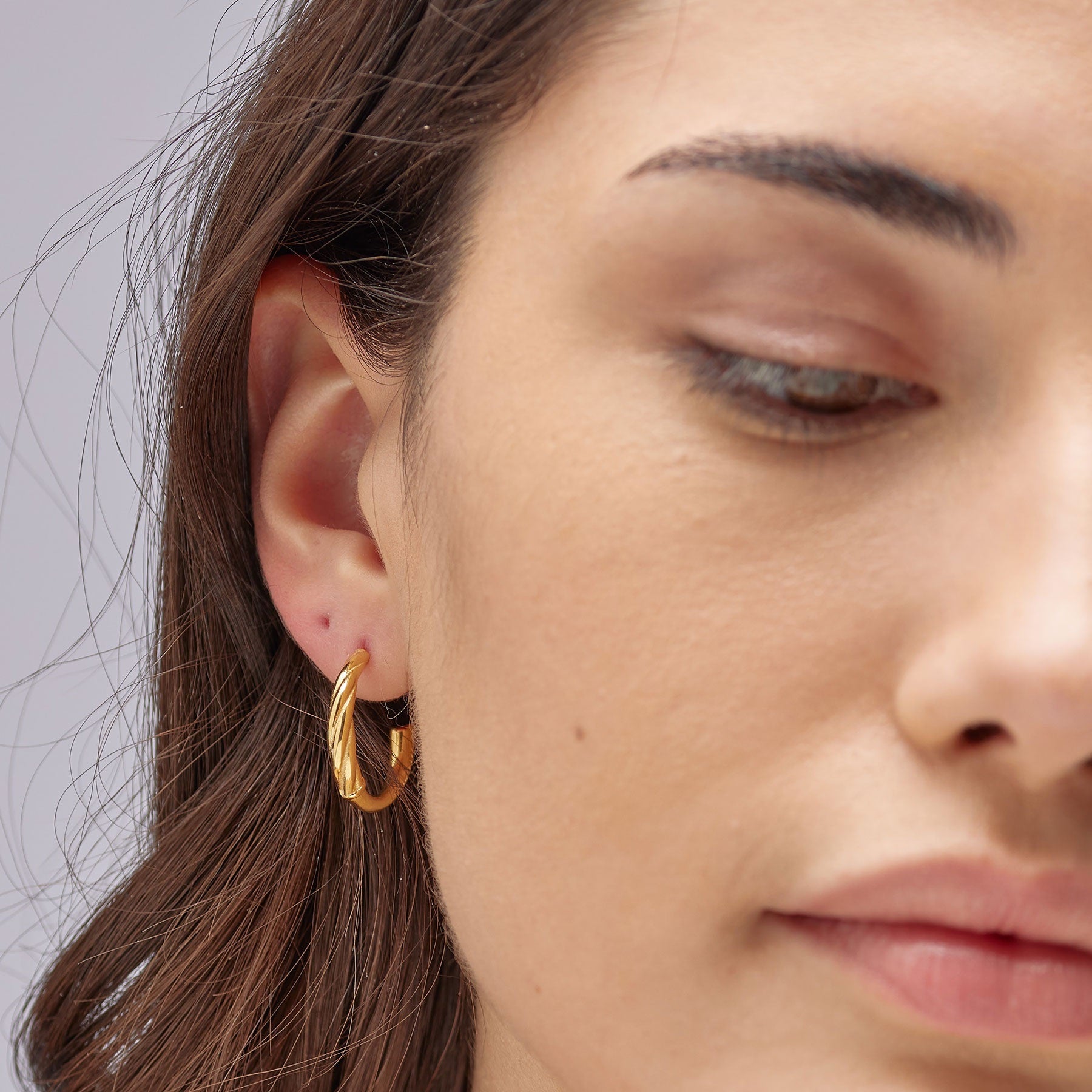 BROSWAY- Amy Gold Hoops image 1