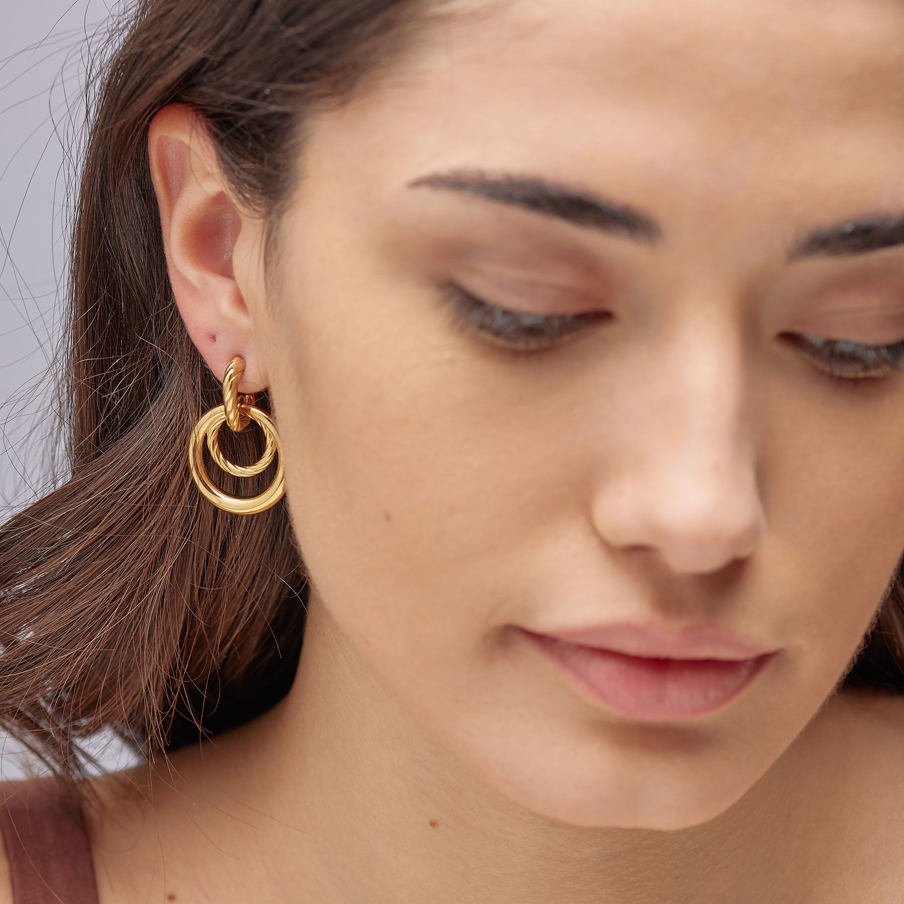 BROSWAY- Amy Gold Earrings image 1