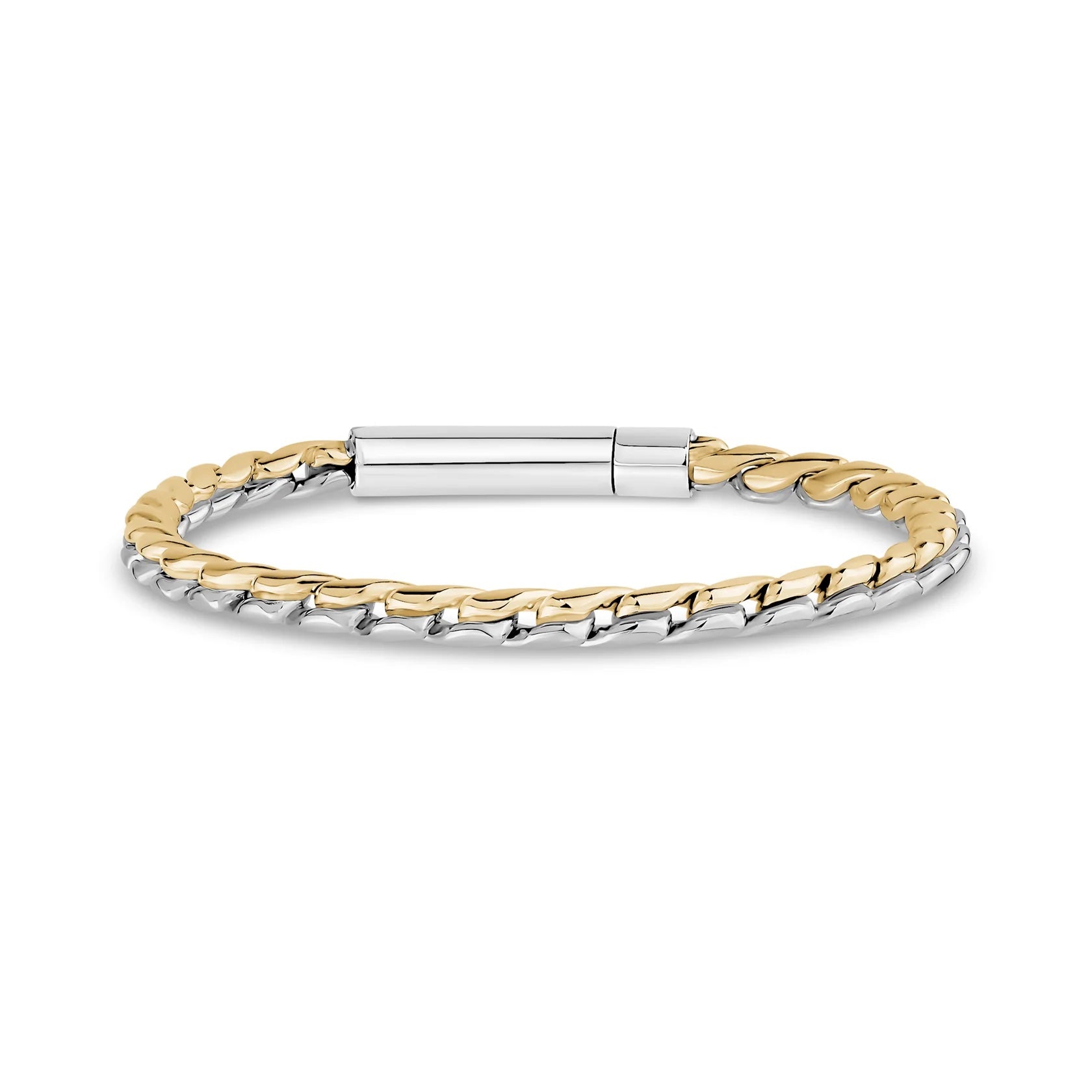 ARZ STEEL- Two-Color Interlaced Link Bracelet image 0