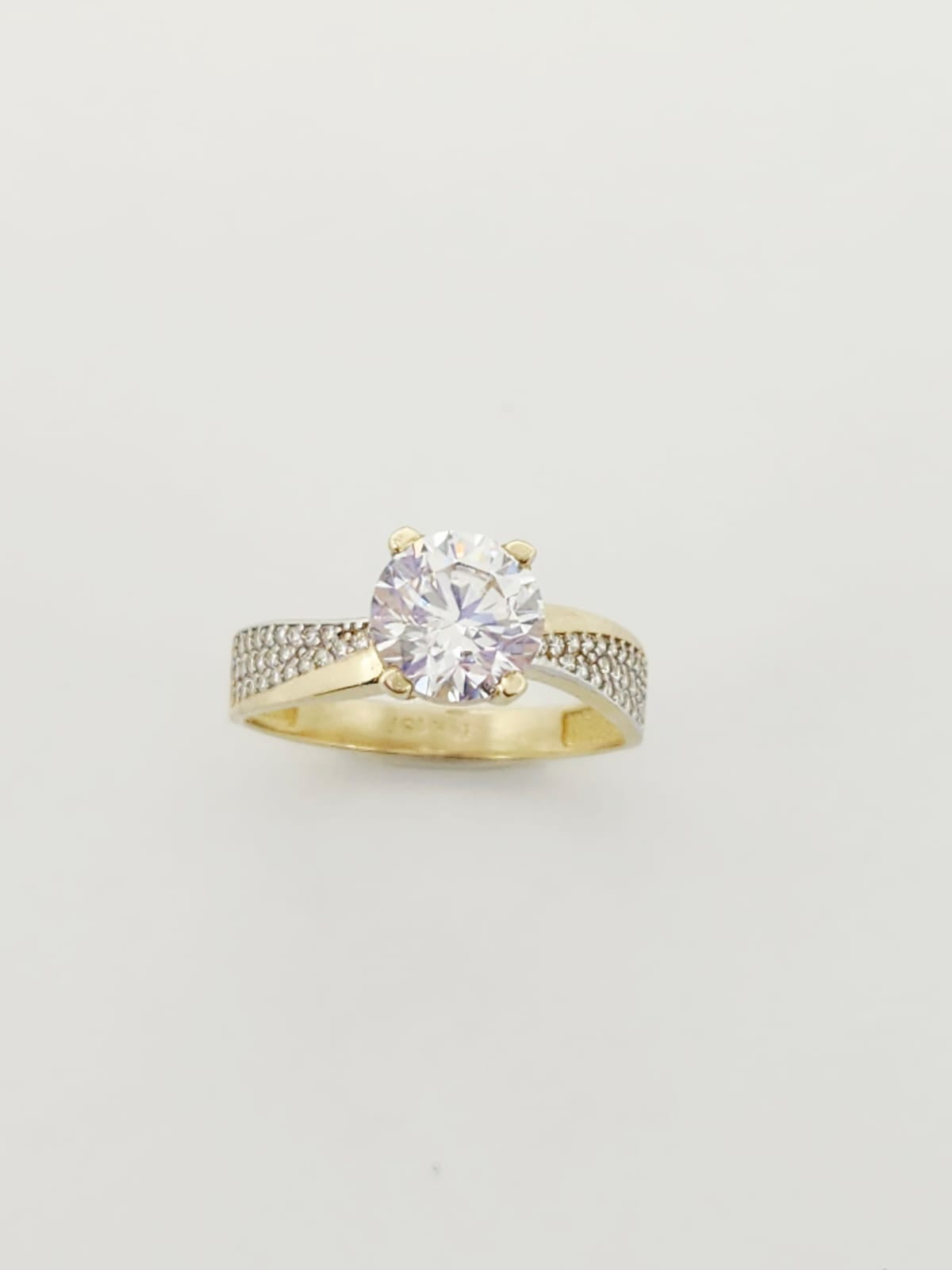 CZ- Solitaire Pavé image 0